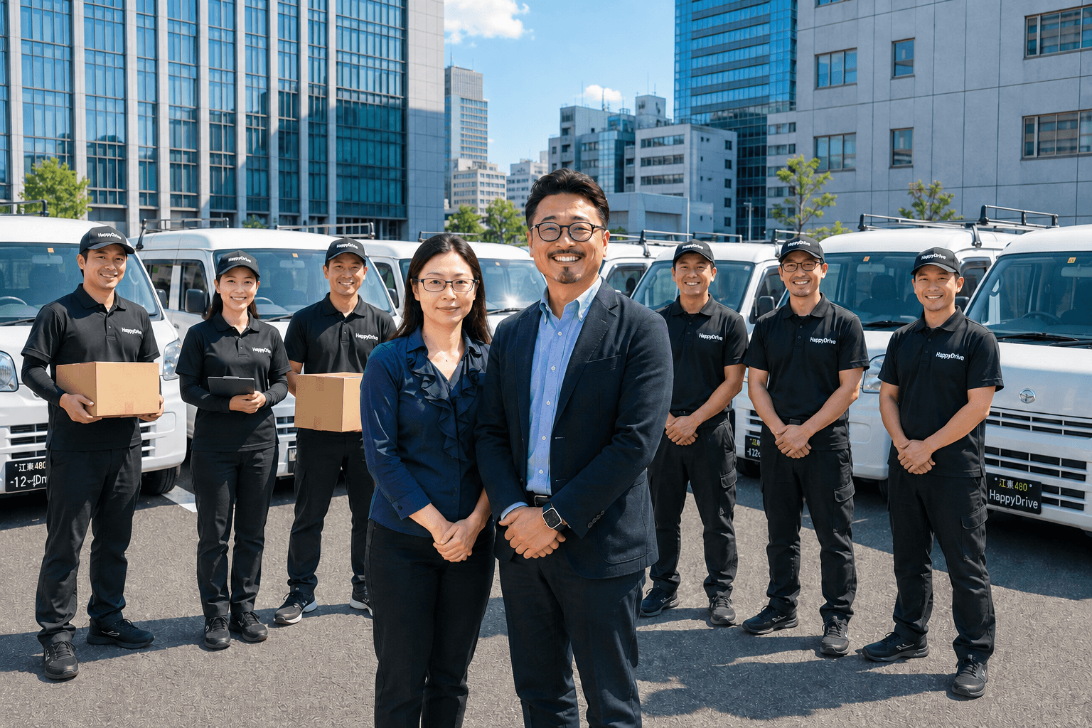 HappyDriveのスタッフと車両